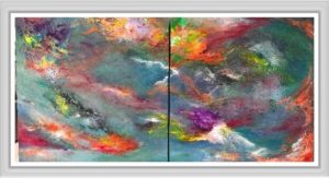 In The Beginning 24" x 24" x two. - £250